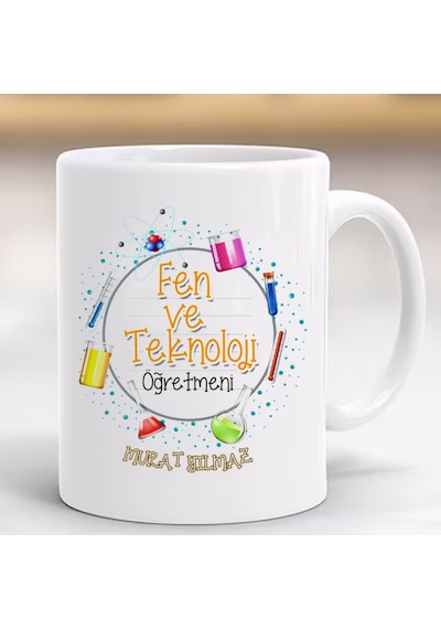 Öğretmenler Günü Hediye Kupa Fen Bilgisi Öğretmeni Kişiye Özel