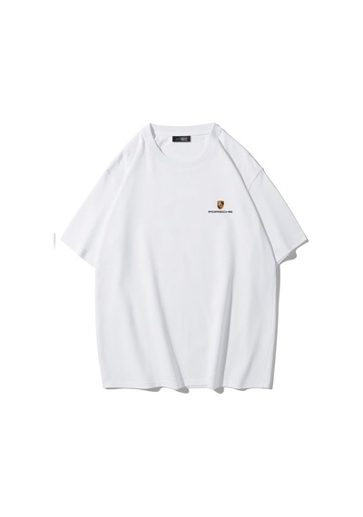Brz Collection Unisex Oversize Porsche 911 T-shirt Beyaz Beyaz