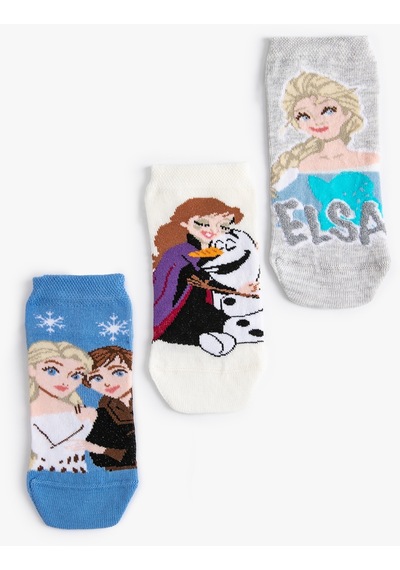 Koton 3'lü Frozen Baskılı Çorap Seti Lisanslı Multıcolor 4skg80061aa