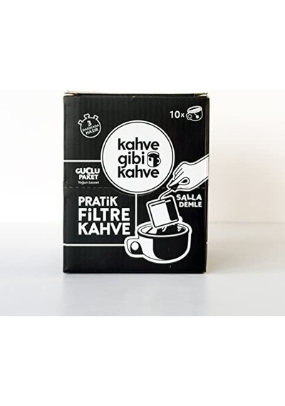 Pratik Filtre Kahve Sallama - 10'lu Güçlü Paket Çok Renkli