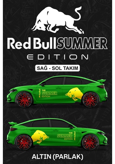 Red Bull Summer Edıtıon Sticker - Yan Gövde Kaplama Seti Altın Parlak - 814954627