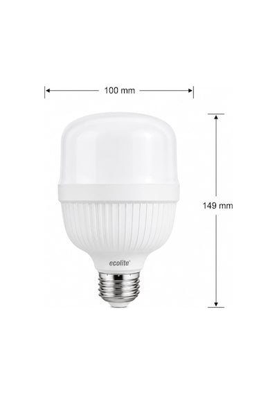Ecolite 28W Jumbo LED Ampul E27 3000K Sarı Işık 2900 Lümen 172W Eşdeğeri Büyük Boy Enerji Tasarruflu LED Ampul