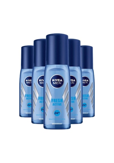 Nivea Pump Fresh Active 24H Erkek Sprey Deodorant 5 x 75 ML