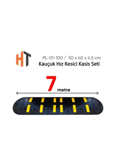 Kauçuk Hız Kesici Set Kapaklı, Yol Kasisi 7 Metre