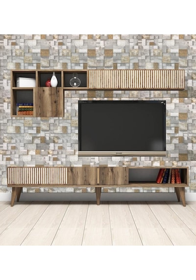 70x38cm 0,26m2 Ofis Salon Oda Antre Mutfak 3d Kendinden Yapışkanlı Duvar Kağıdı Paneli Nw130