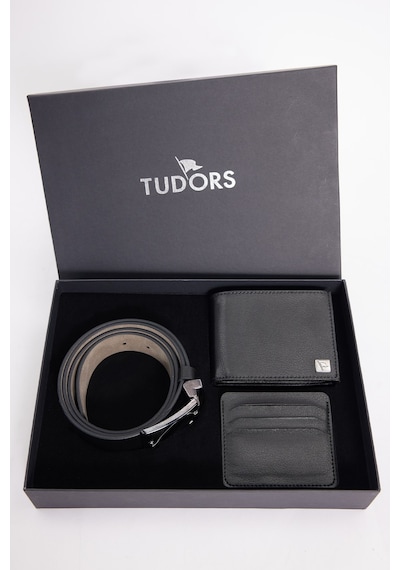Tudors Özel Kutulu Erkek 3'lü Set Hediyelik - Çeyizlik - Cüzdan, Kartlık Ve Kemer Seti-52847 Siyah Tudors Özel Kutulu Erkek 3'lü Set Hediyelik - Çeyizlik - Cüzdan, Kartlık Ve Kemer Seti-52847 Siyah