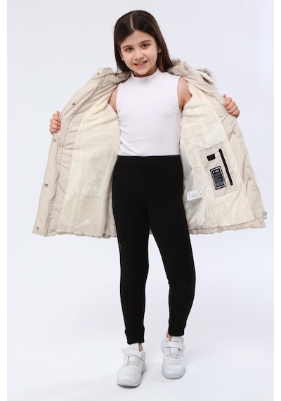 Benitto Kids Kız Çocuk Kaban 1249-bej Bej