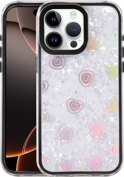 Apple Uyumlu iPhone 15 Pro Lumi Desenli Kapak Siyah/
