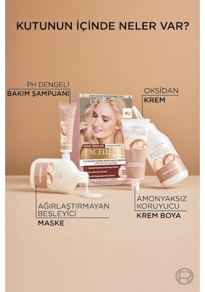 L Oréal Paris Excellence Creme Nude Renkler Saç Boyası 10u Nude Açık Sarı