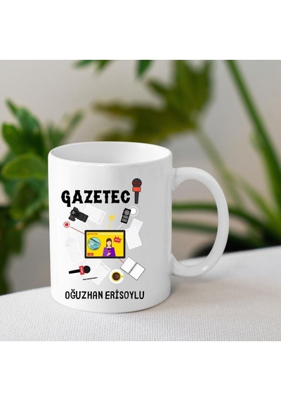 Gazetecilere Özel Tasarımlu Kupa Bardak