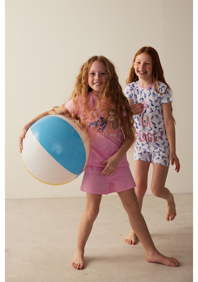 Penti Kız Çocuk La Plage Baskılı 2li Pijama Takımı Çok Renkli