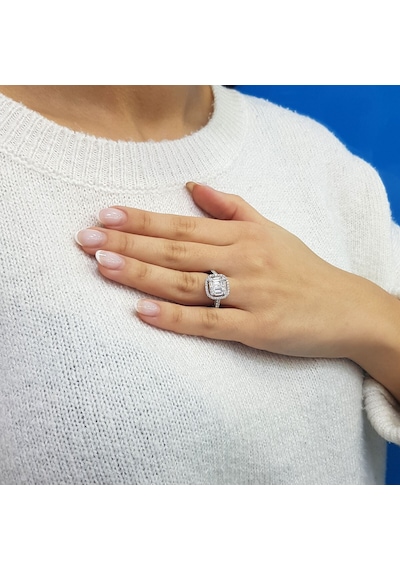 Lova 1,17 Karat Baget Ve Dört Köşe Pırlanta Yüzük - 1030281