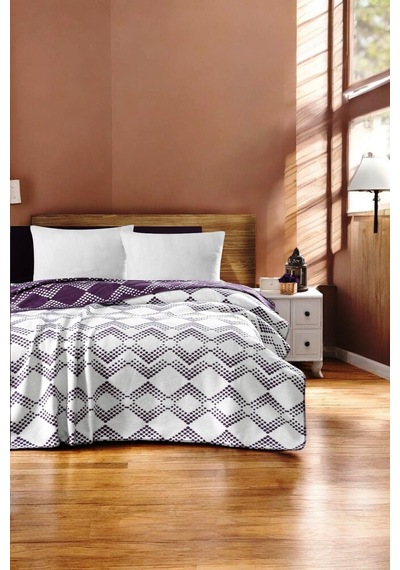 4 Mevsim Pamuklu Battaniye - Yumuşak Ve Hafif Konfor Lila 200cm X 220cm Lila