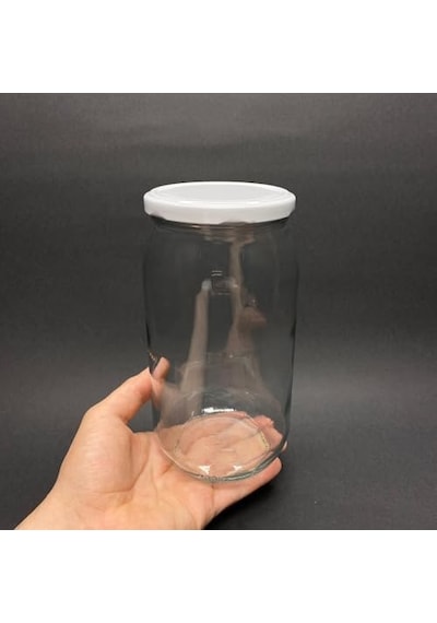 - Kapaklı Cam Kavanoz 1 Litre 12 Izgara
