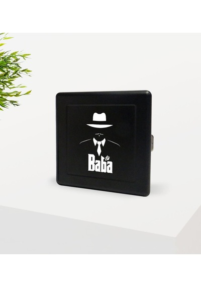 Bk Home Baba Godfather Tasarımlı Siyah Metal Sigara Tabakası-17