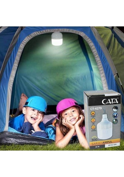 Cata 30w Şarjlı Led Ampul 4 Fonksiyonlu Ct-4279