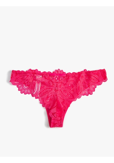 Koton Brazilian Külot Dantelli Pembe 3slk30211mk Gül