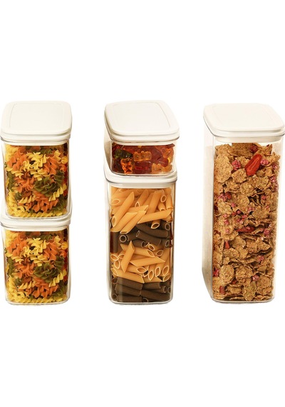 Moonstar Maximum Plus Set Plastik 5 Parça Saklama Kabı 6.58 Lt-Ma Siyah