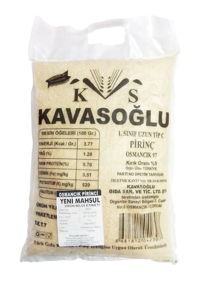 Kavasoğlu Osmancık Pirinci 5 Kg