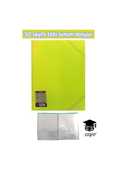 A4 Spiralli Sunum Dosyası, 30 Yaprak, Plastik Kapak, Sarı Diğer