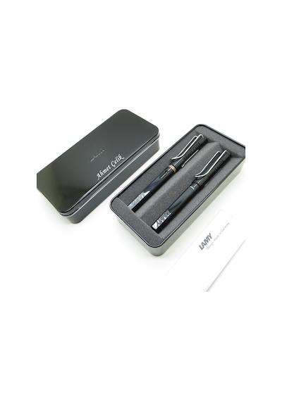 Lamy Safari Siyah Dolma Kalem + Roller Kalem Set + Metal Kutu I