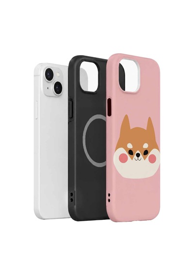 Velvoria Valestra Shiba Köpekli Apple Apple iPhone Uyumlu 15 Plus Magsafe Koruma Kılıfı Valestra Magline - Shiba Köpekli