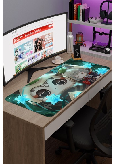 Sayu Genshin Impact Anime Oyuncu V3 - 90x40 Xxl Gaming Mouse Pad Fare Altlığı