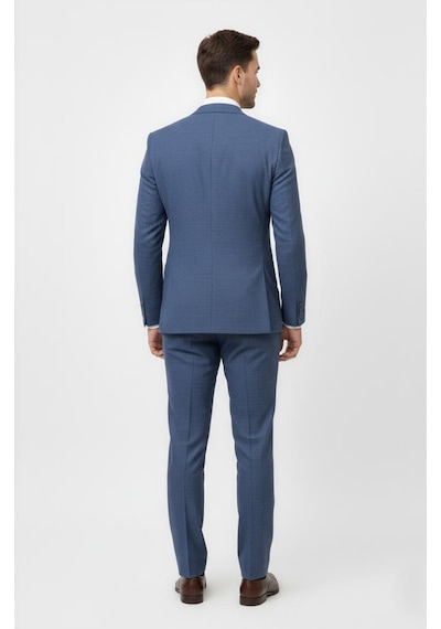 Presto Erkek Yelekli Slim Battal Takım Elbise 6 Drop Lacivert 792-250 Lacivert