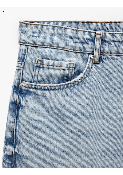 Koton Pamuklu Cepli Loose Fit Jean Pantolon - Steve Jean Açık İndigo 5sam40021nd Açık İndigo