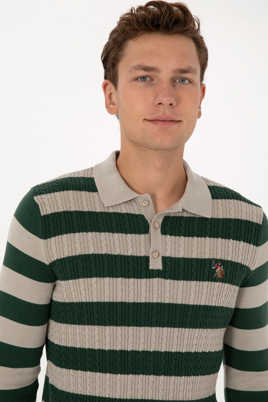 U.s. Polo Assn. Erkek Taş Melanj Kazak /triko 50308354-vr225 Tas Melanj