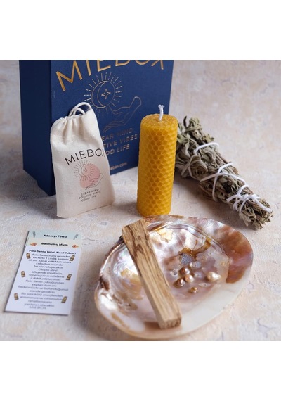 Miebox Make İt Easier Macabeli Enerji Ve Arınma Seti İncili Sedef Deniz Kabuğutütsülük + Palo Santo Tütsü + Bal
