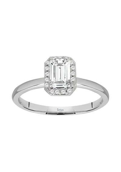Sirius Pırlanta Ve Emerald Kesim Beyaz Safir Yüzük 0831R0031