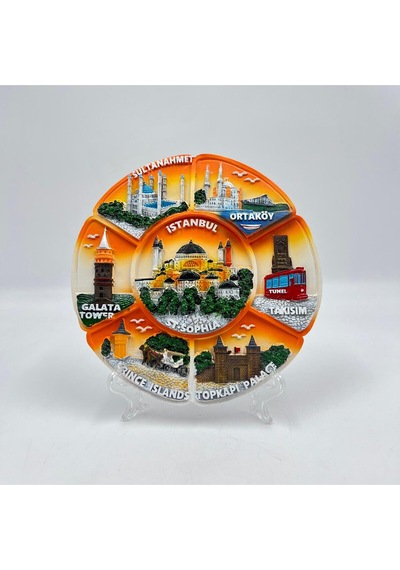 Ayasofya Kabartmalı Dekoratif Tabak Masa Ve Duvar Dekor 18 Cm