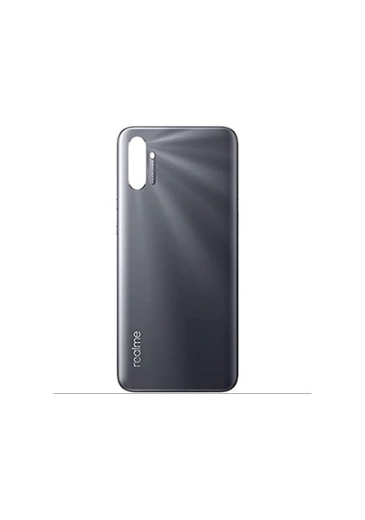 Oppo Realme C3i Siyah Arka Cam Batarya Pil Kapağı Telefon Arka Kapak