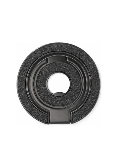 Zore Paris M102 Glitter Magnetik Ring Standlı Simli Telefon Tutucu Siyah