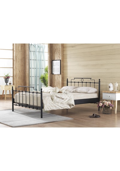 Bedliga Hatkus Ferforje Metal Çift Kişilik Karyola (230288693)