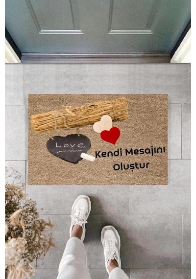 Dijital Baskı Kişiye Özel İç Kapı Dekorasyon Paspas Ps11248 Renkli