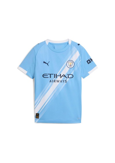 5.11 Puma Unisex Çocuk Mcfc Home Jersey Replica Jr Forma Team Light Blue-puma White 9-10 Yaş 077