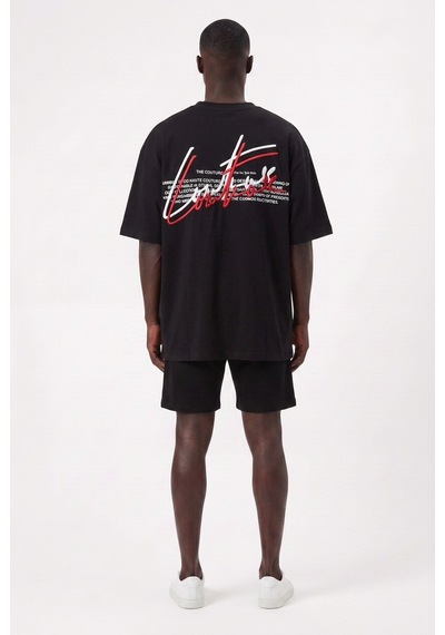 Blow Up Future Gen Günlük Spor Tişört Couture Siyah Oversize 142005