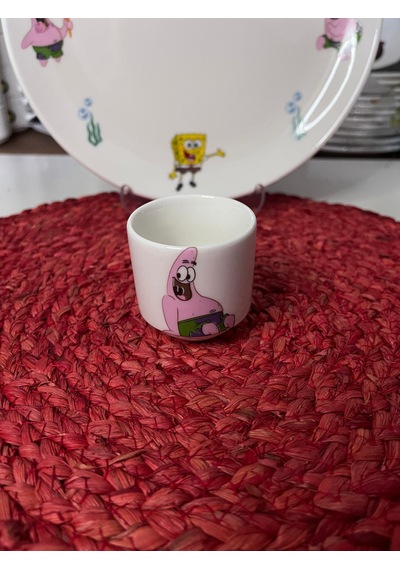 6 Parça Sünger Bob Model Çocuk Bebek Yemek Takımı Beslenme Seti Çok Renkli