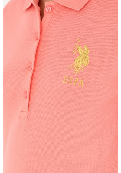 U.S. Polo Assn. Kadın Pembe Basic Polo Yaka Tişört 50280071-VR105