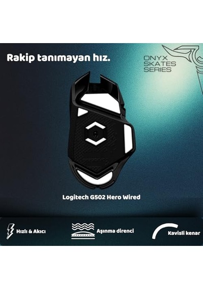 Klasse Onyx Mouse Skate Logitech G502 Hero İle Uyumlu Skatez Açık Bej