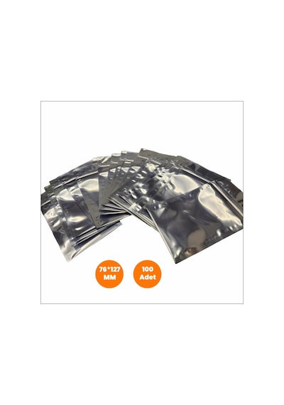 Npo Esd7612 76 127mm 10¹¹ohm 0,076mm Kalınlık Antistatik Esd Kilitli Poşet 100'lü Paket