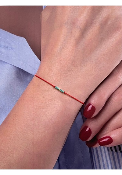 14 Ayar Minimalist Tasarım Altın Şans Bilekliği Rose Gold - Beyaz