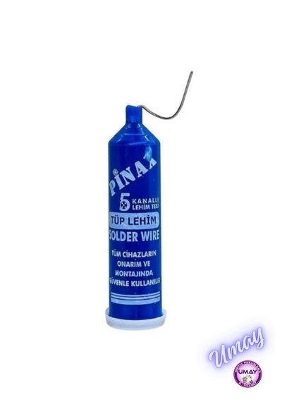 5 Kanallı Lehim Teli Ve Lehim Pastası 2'li Set Tel Capı: 2 Mm 20 Gr