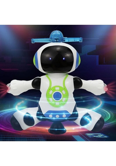 Dans Eden Robot Pervaneli 3d Işıklı Sesli Müzikli Pilli Robot Oyuncak 0