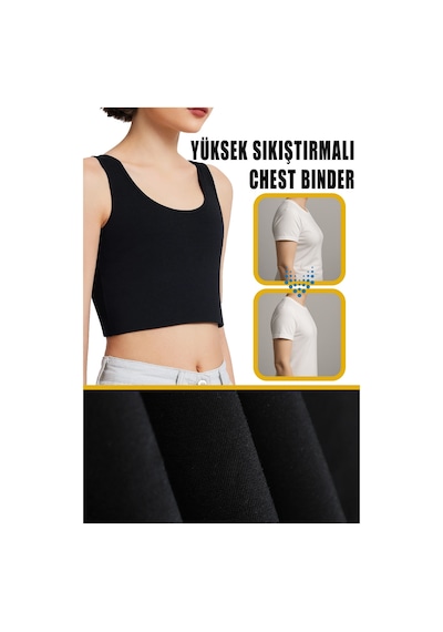 Göğüs Gizleyici Korse Unisex Jinekomasti Ve Tomboy İçin Düz Silüet Atlet