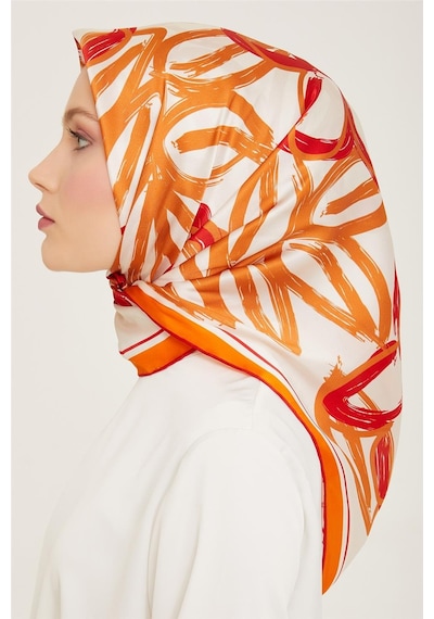 Armine Sura İpek Eşarp 24ya9123 50 - Desenli