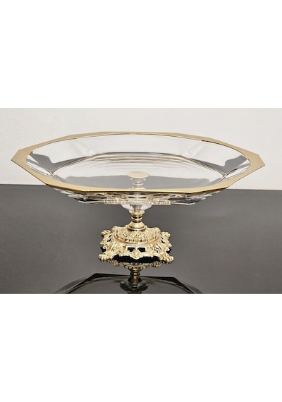 Atabey Home Avangarde Gold Döküm Ayaklı Gold Yaldızlı Büyük Boy Sunumluk Paşabahçe Reflection