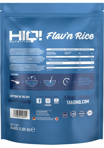 Hıq Flav'n Rice 840 G Dark Cookıe Flavored Kurabiye